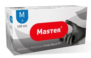 Master - nitrilové rukavice - černé - vel. M - 100 ks